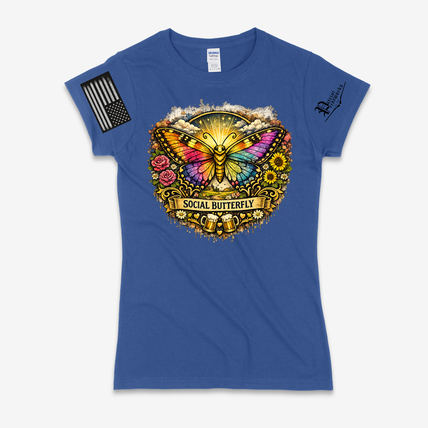 Social Butterfly Ladies T-Shirt