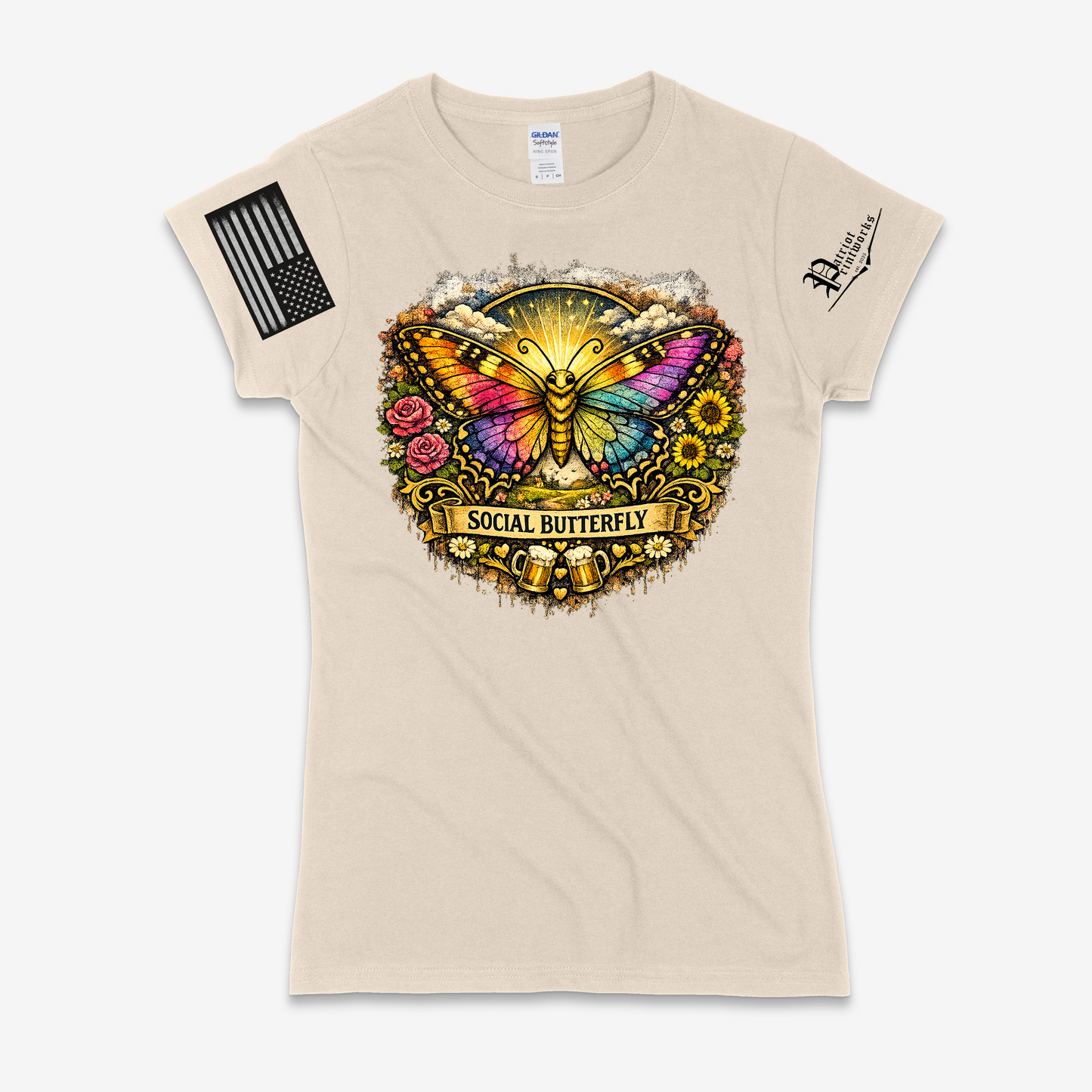 Social Butterfly Ladies T-Shirt