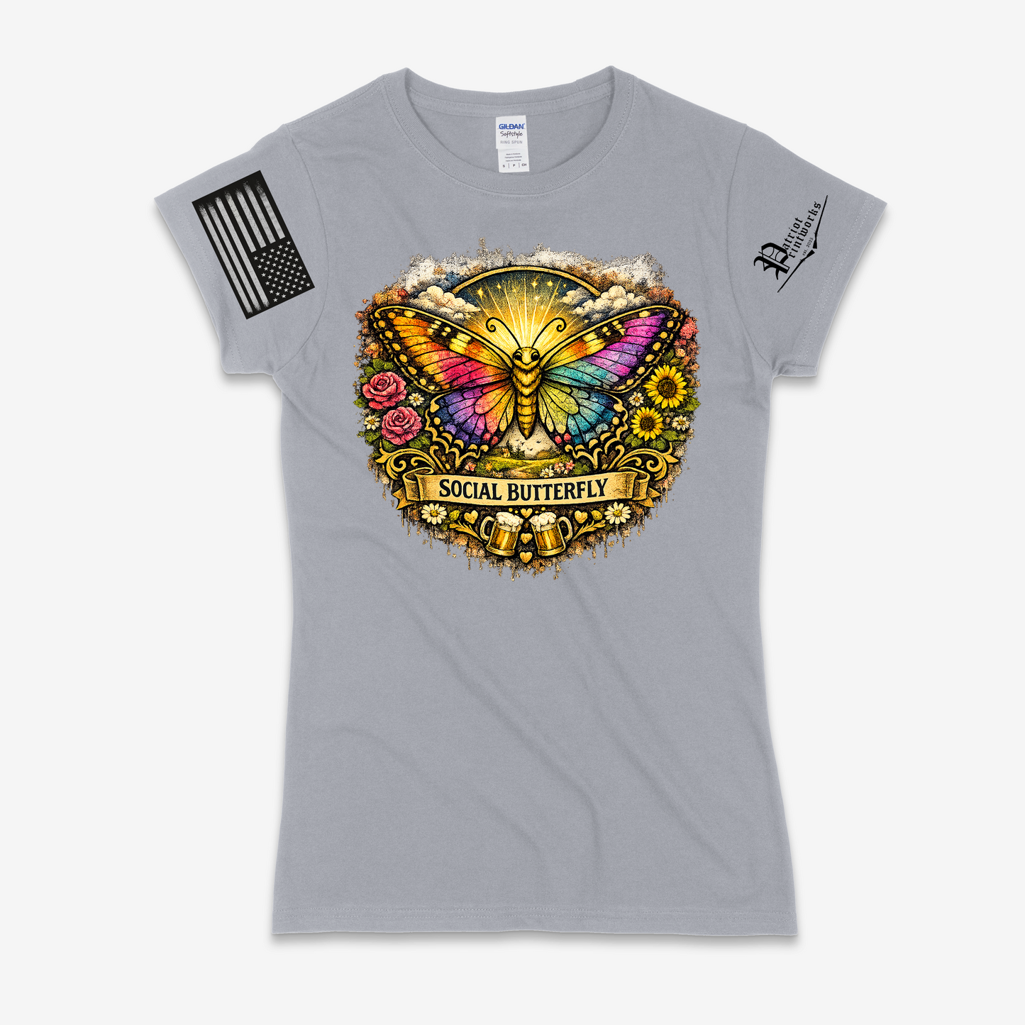 Social Butterfly Ladies T-Shirt