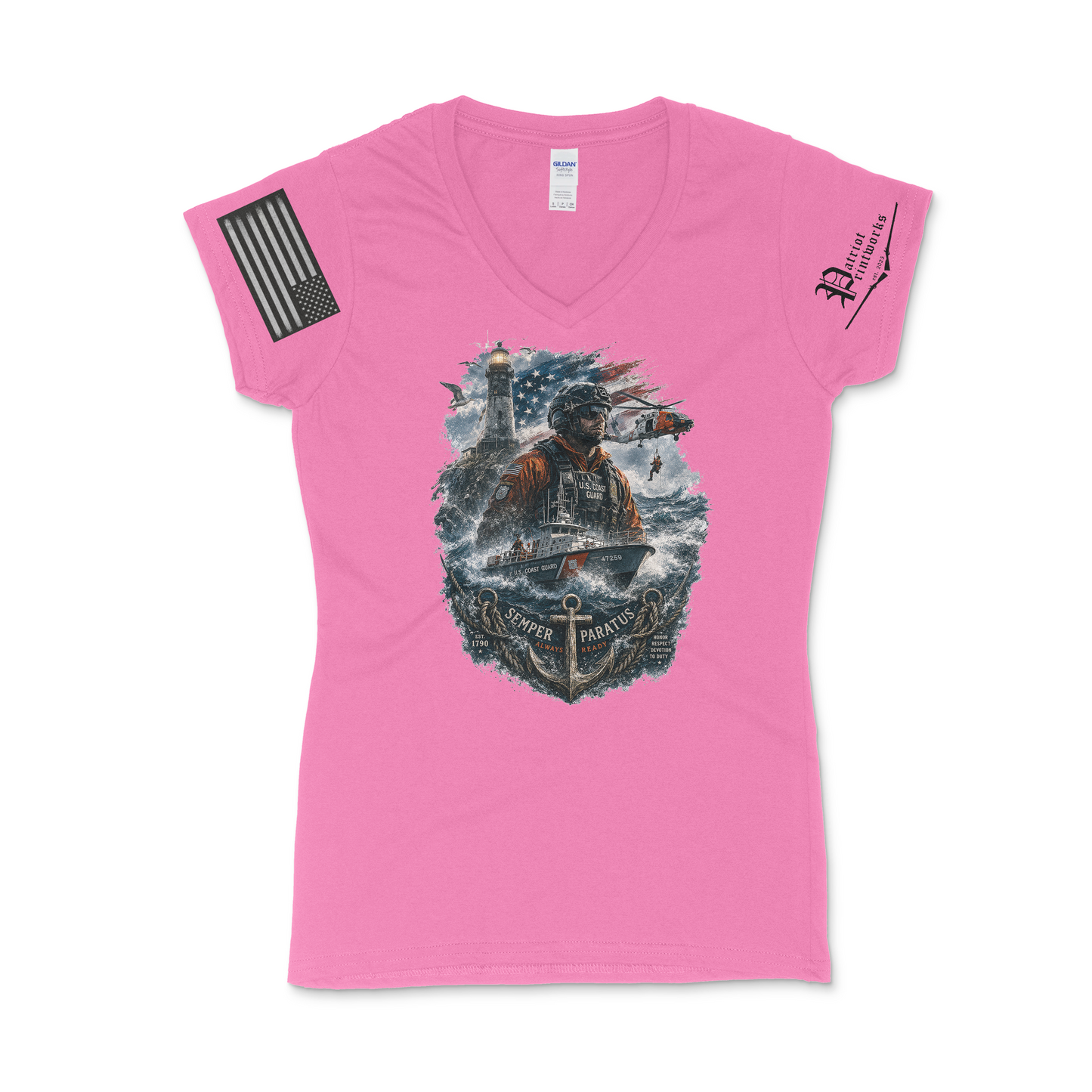 U.S.C.G. Women's V-Neck T-Shirt