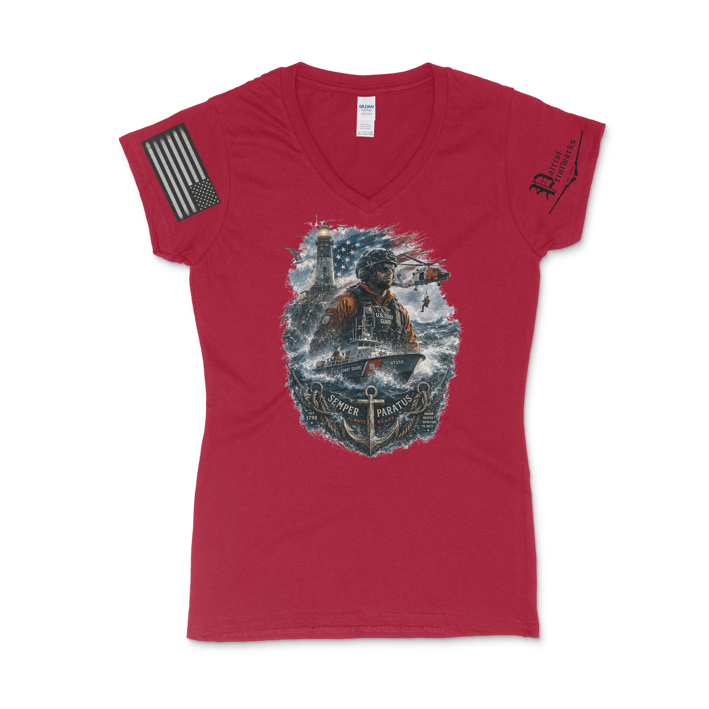 U.S.C.G. Women's V-Neck T-Shirt