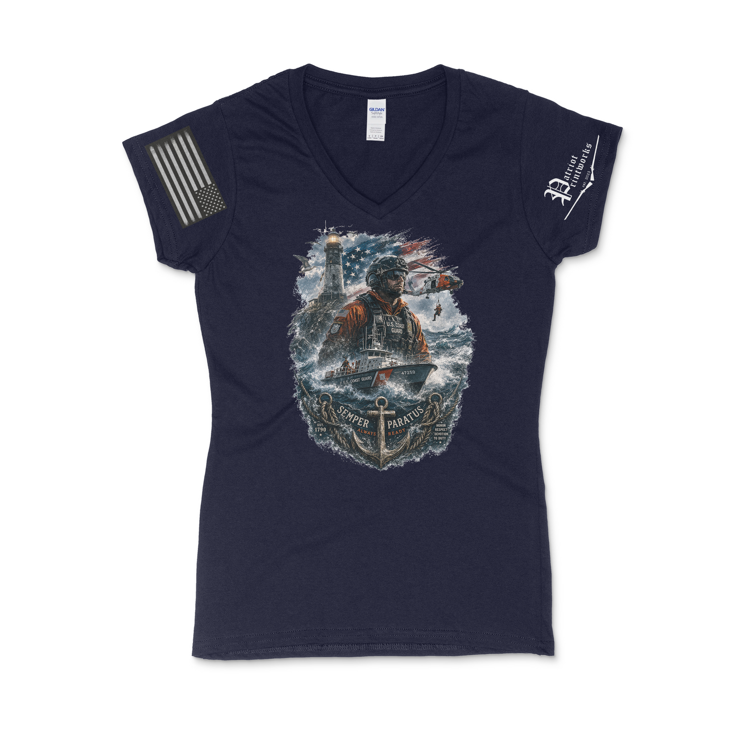 U.S.C.G. Women's V-Neck T-Shirt