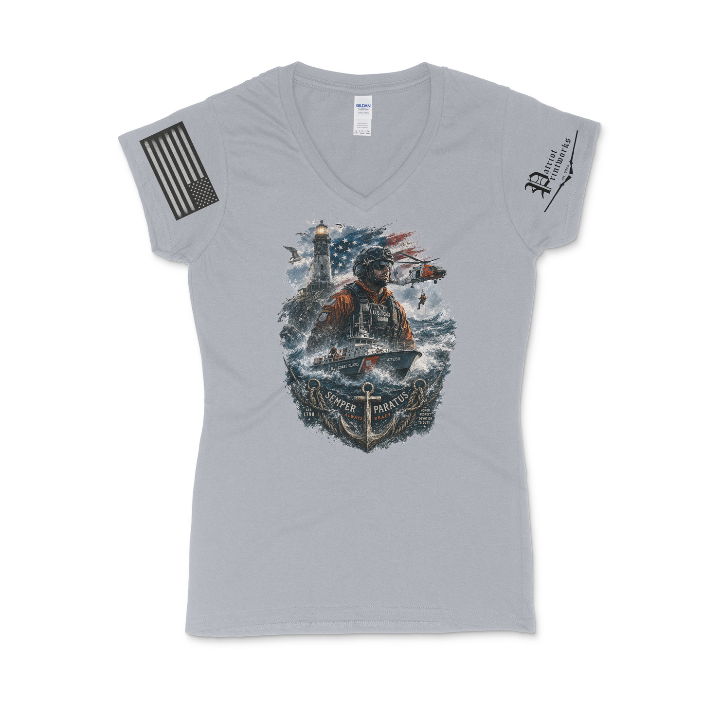 U.S.C.G. Women's V-Neck T-Shirt