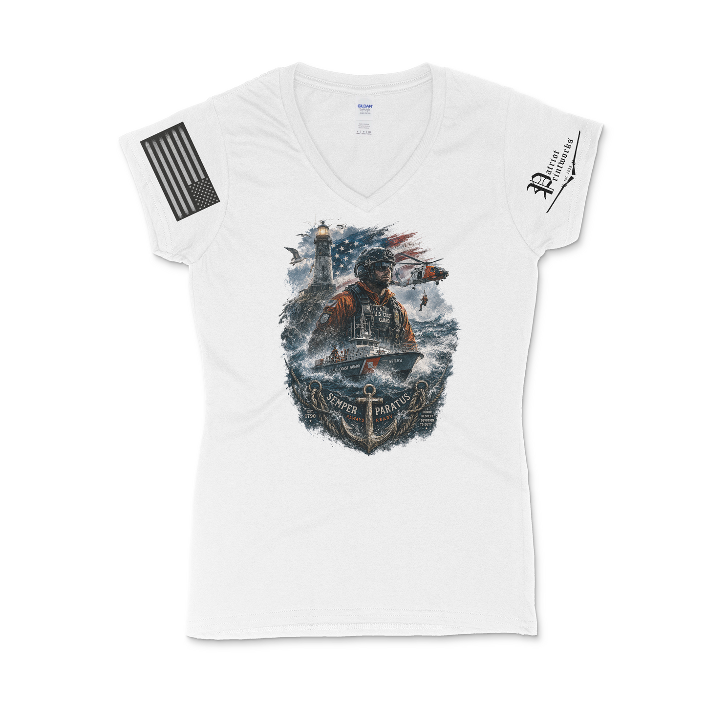 U.S.C.G. Women's V-Neck T-Shirt