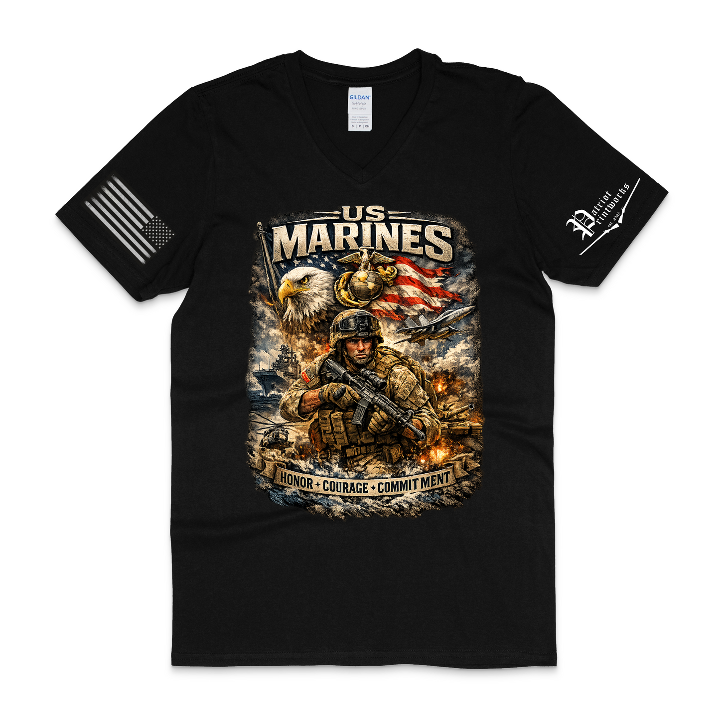 U.S.M.C. V-Neck T-Shirt
