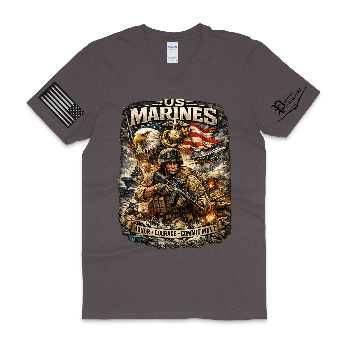 U.S.M.C. V-Neck T-Shirt
