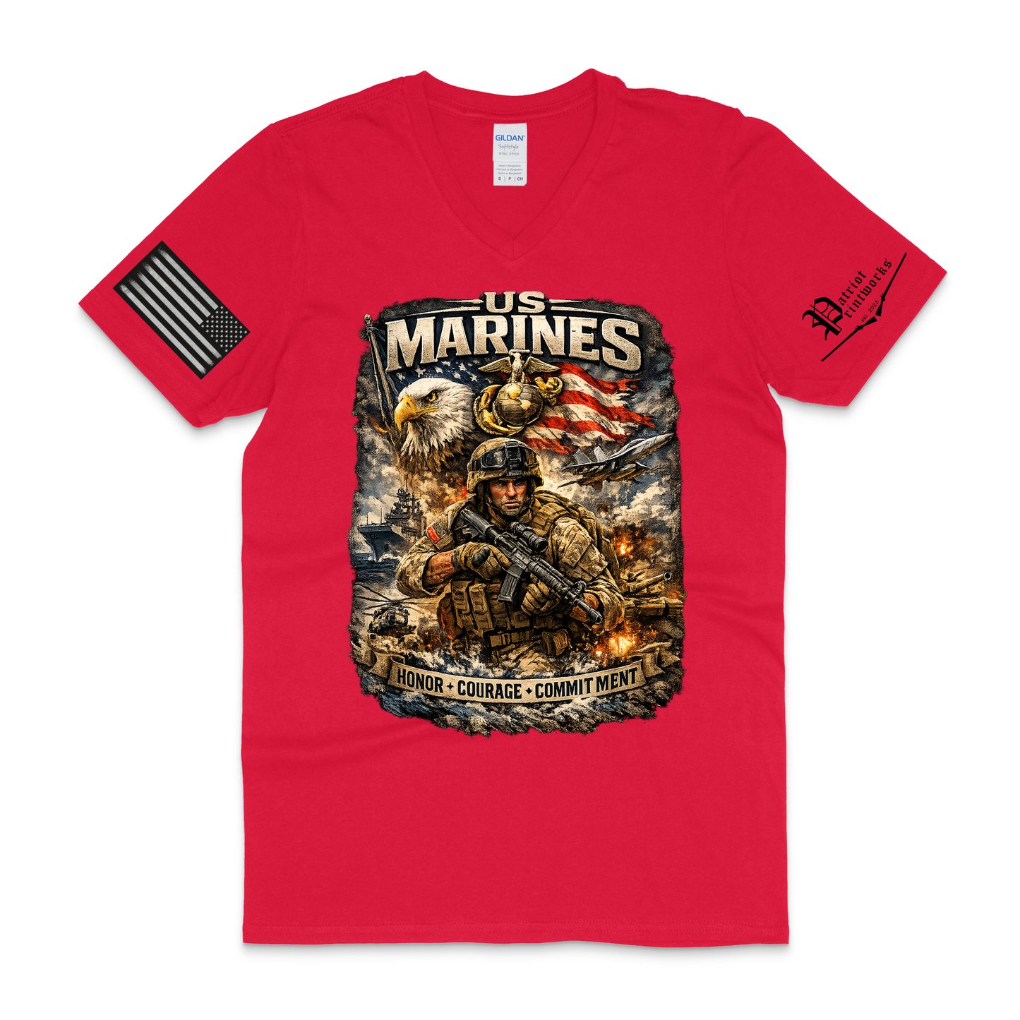 U.S.M.C. V-Neck T-Shirt