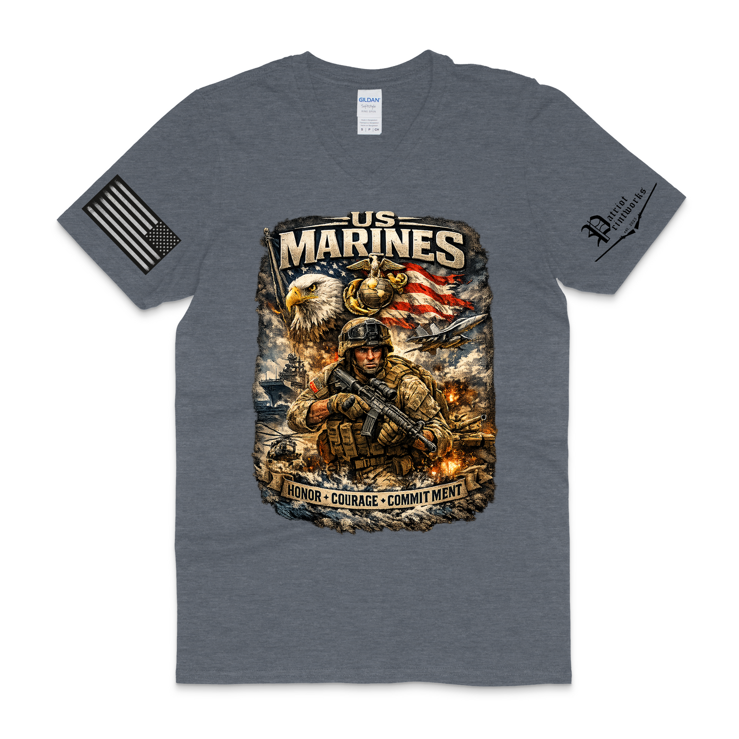 U.S.M.C. V-Neck T-Shirt