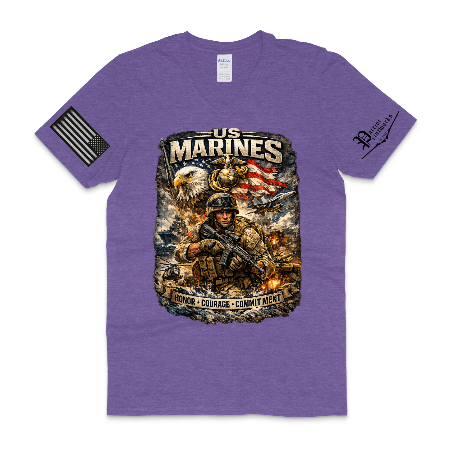 U.S.M.C. V-Neck T-Shirt