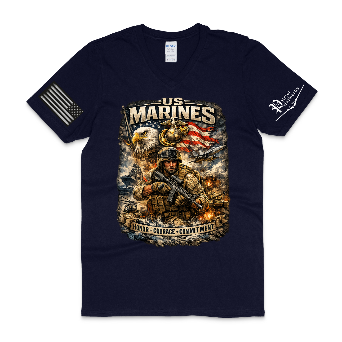 U.S.M.C. V-Neck T-Shirt