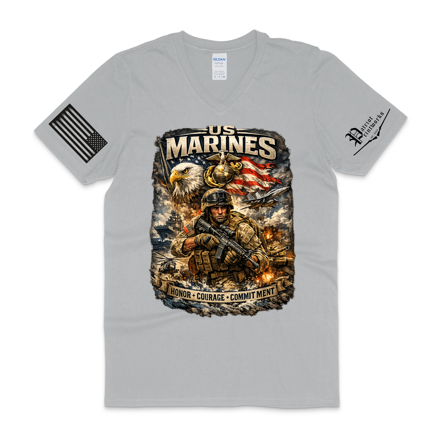 U.S.M.C. V-Neck T-Shirt