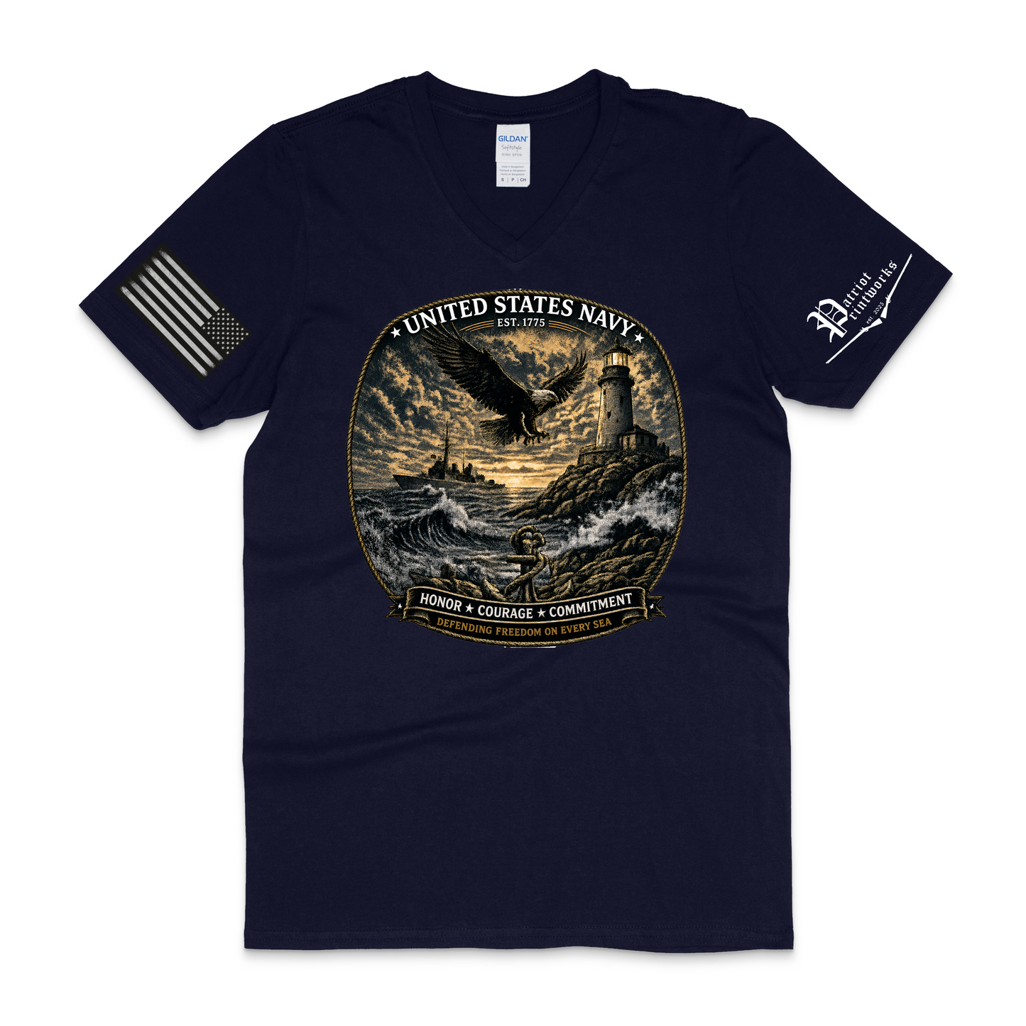 U.S. Navy V-Neck T-Shirt