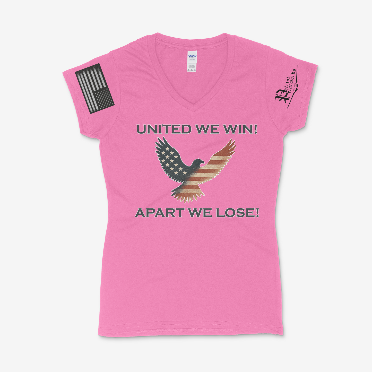United We Win Ladies V-Neck T-Shirt