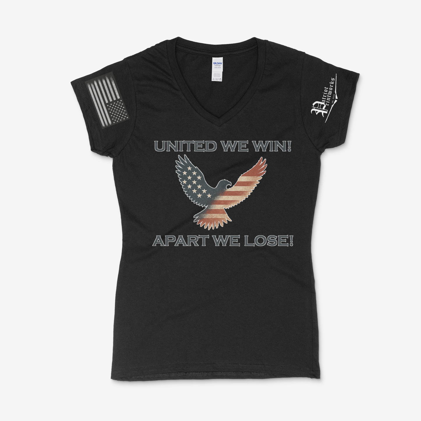 United We Win Ladies V-Neck T-Shirt
